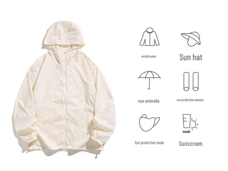 UPF50+ Men's & Women's Summer Hooded Jacket - Quick-Dry, Light, Breathable, Sun-Protective Couple Style