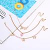 Multi Layer Anklet Letter Animal Shape Pendant Foot Chain Charm Jewelry Gift for Girls Women