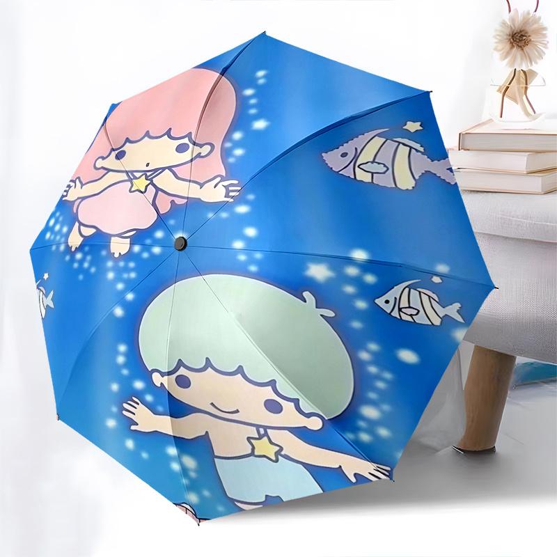 1pc Mermaid Friends Automatic Opening/Closing Umbrella with Foldable Design, Outdoor for Fans, Travelers, Daily Use, Gift Suitable for All Occasions.R
