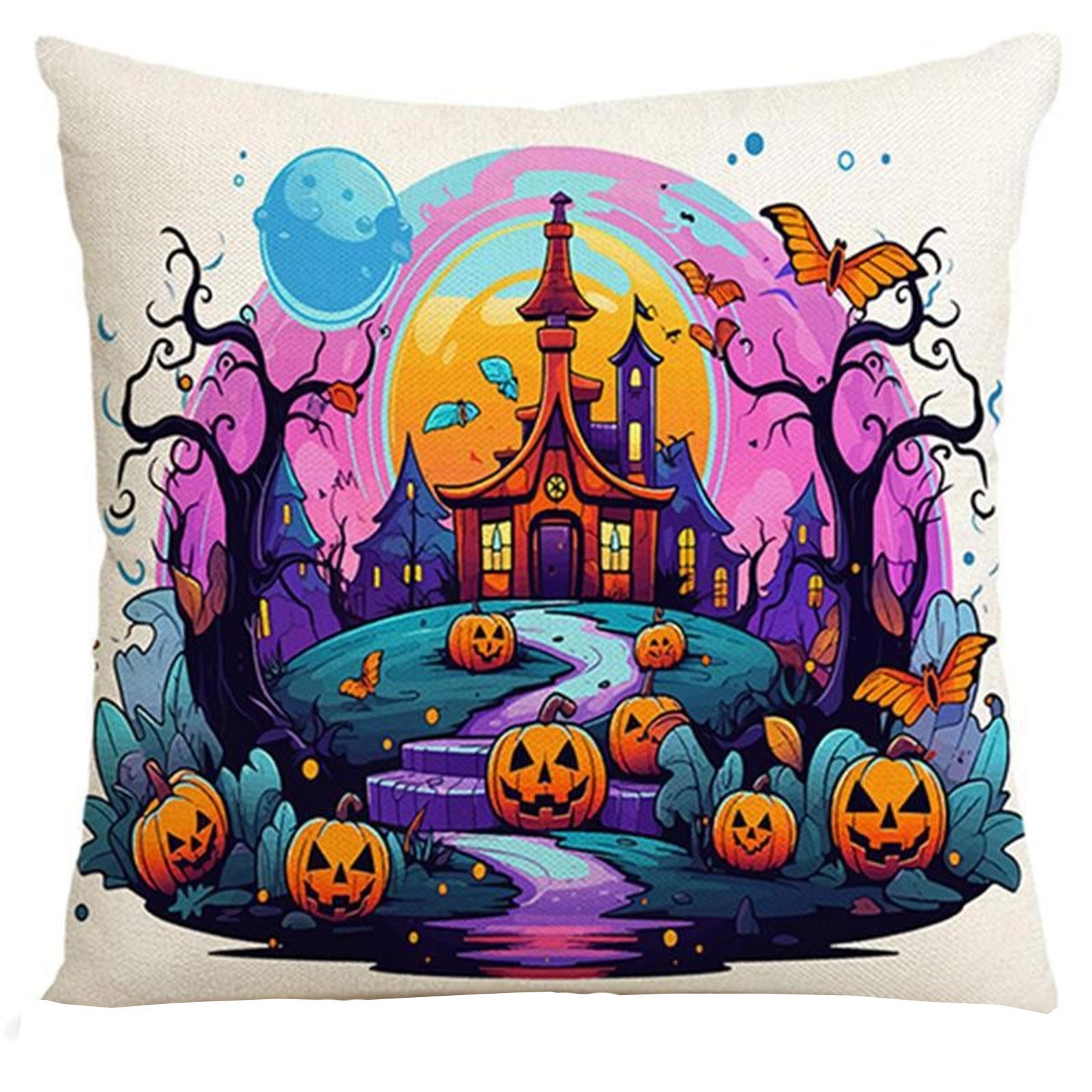 

Украшения на Хэллоуин Череп Кушоу Наволочка для вечеринки на Хэллоуин Декоративная наволочка для гостиной Спальня Подушка Чехол One Size