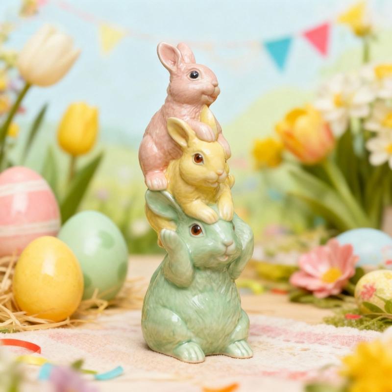 Food Grade Silicone Easters Sitting Rabbits Mould For Candle Making Home Decoration Craft Art