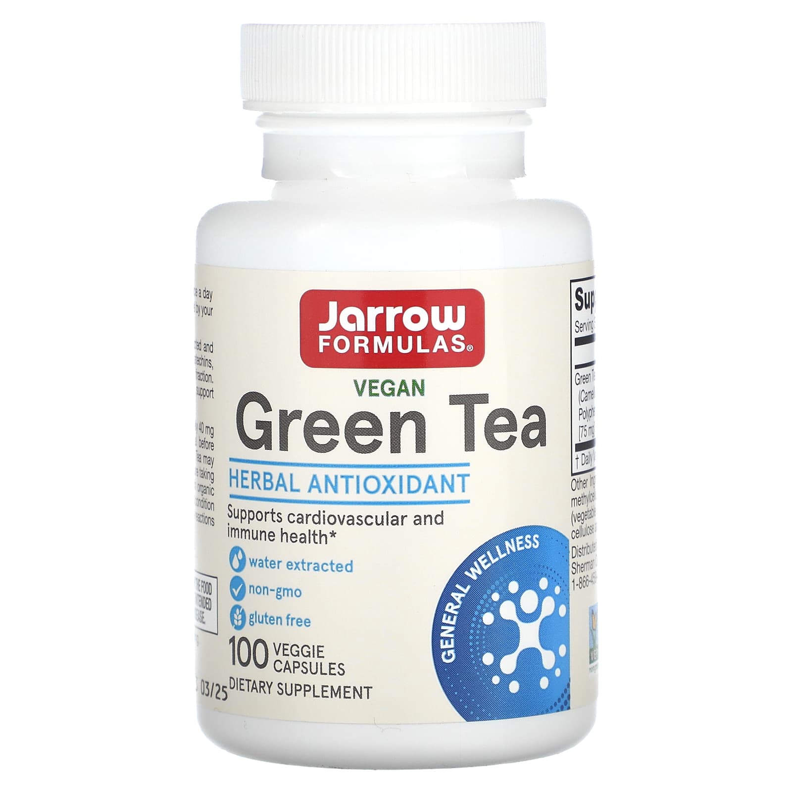 

Green Tea, 500Mg, 100 Veggie Capsules