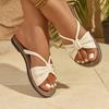 Fashion Leisure Women Slippers Slides Outside Flat Low Heels Shoes for Women Solid Leather Platform Summer Shoes Plus Size
