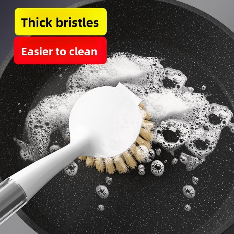 Long-handled Pot Brush - Household Kitchen Dishwashing Brush - Cleaning Brush - Pot Cleaning Tool - Transparent Handle Pot Brush