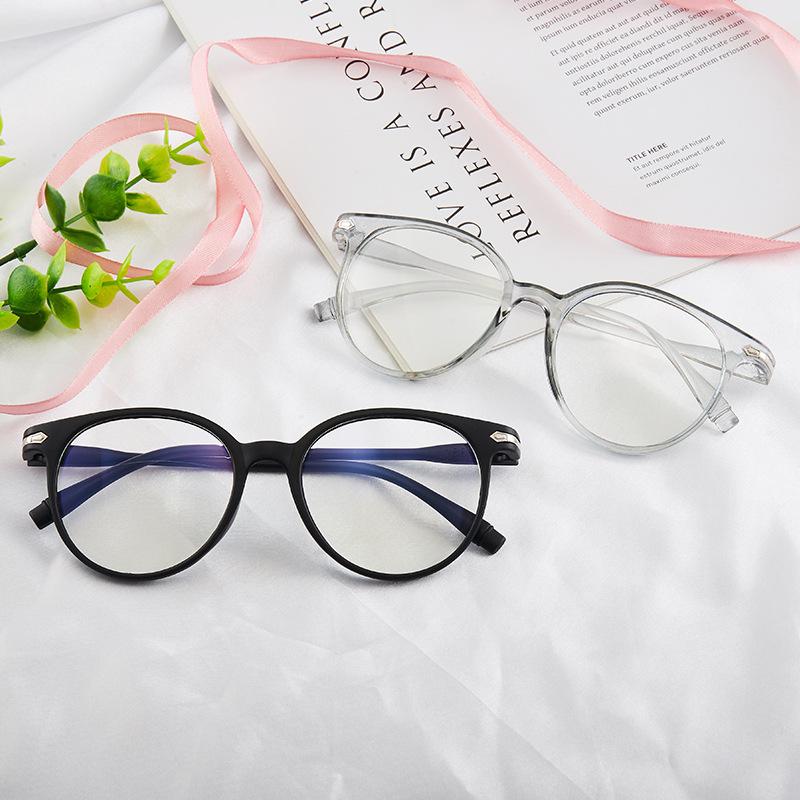 Anti-Blue Light Radiation Computer Men'S Plain Glasses Women'S Tide Big Face Flat Mirror Myopia Glasses Frame Flat Mirror
