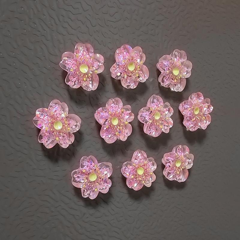5pcs Pink Color Blossom Sakura Refrigerator Magnets Home Decor Arts Accessory Fridge Magnetic Whiteboard Message Note Sticker
