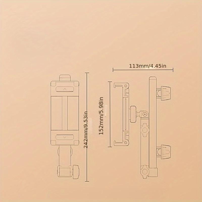 Car Chair Rear Seat Car Mount, Rear Headrest Tablet PC Holder Retractable Foldable Cell Phone Holder