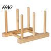 Cabinet Tableware Organizer Kitchen Storage Rack Bamboo Anti-skid Plate Pot Lid Dish Laptop Bowl Drying Holder Organization Cutting Board Drainage