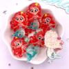 Resin Colorful Cartoon Glitter Mermaid Princess Girl Flatback Christmas Figurines 10PCS Scrapbook DIY Bow Accessory Decor Crafts