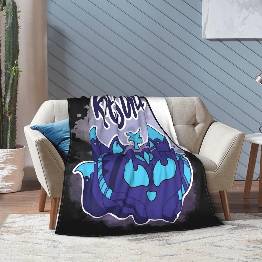 B-Blox Kitsune Fruits Fleece Blankets Game Cartoon Funny Throw Blankets for Bedspread 200x150cm Lightweight