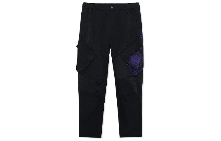 Li Ning BADFIVE Casual Pants Men s Black Moderate Straight Fit Pants AKXR553-1 S