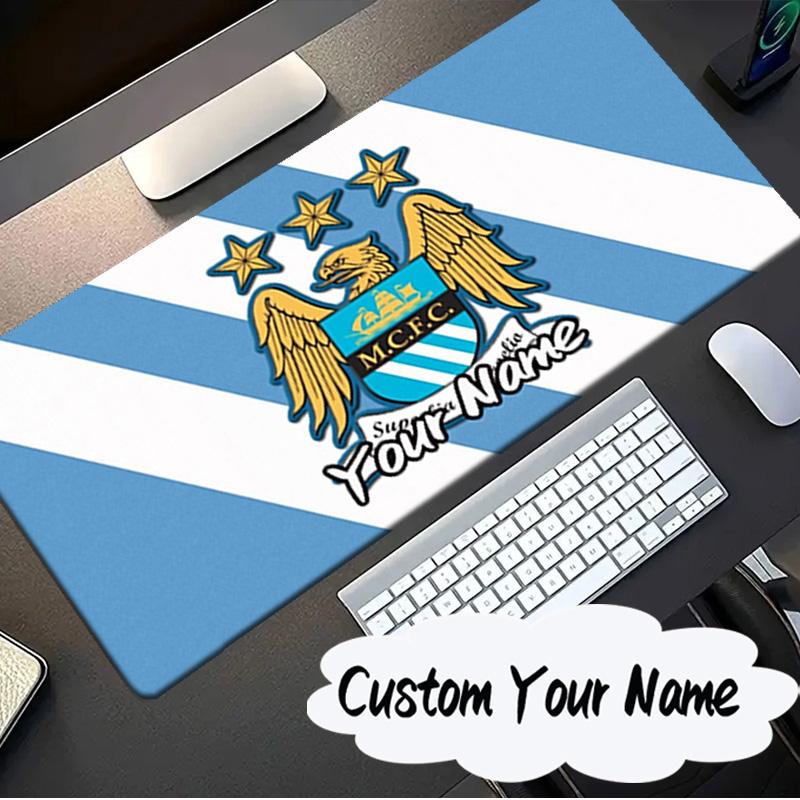 Custom Name Mouse pad Manchester City Crest Mouse pad, Gaming Mouse Pad, keyboard pad, Desk Decor for computer notebook Fan Birthday Gift