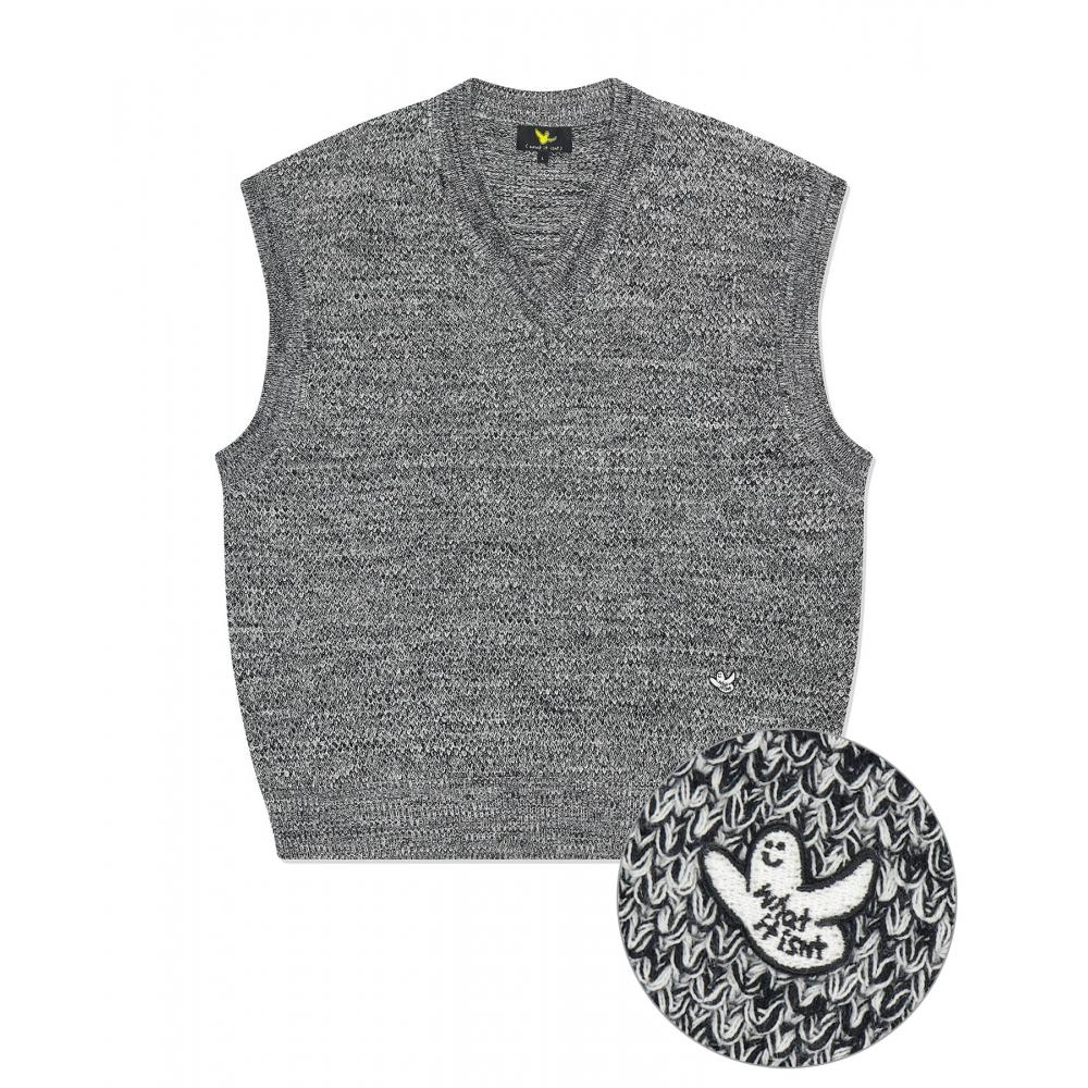 

WHATITISNT Многоцветный вязаный жилет с V-образным вырезом Черный