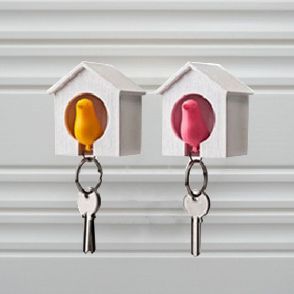 Wall Mounted Sparrow Key Holder Plastic Key Hanger Cute Sparrow House Keychain  Keys