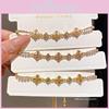 Floral Zircon Stone Gold Plated Bracelet For Women Fashion Style Gift For Her
