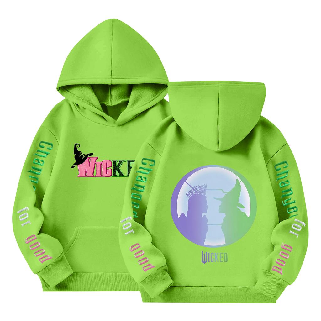 Kinder Langarm Lockerer Pullover Buchstabenaufdruck Kordelzug Kapuzen-Sweatshirt