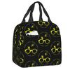 Custom Funny Glasses With Eye Test Chart Lunch Bag Women Optician Optometrist Warm Cooler Insulated Lunch Boxes for Adult Office