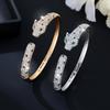 European & American Style Leopard Bracelet: Personalized, Fashionable, High-End, Exaggerated Hip-Hop Full Diamond Design.