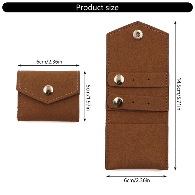 Travel Unique Jewelry Roll Bag Organizers Necklace Storage Box Microfiber Texture Suitable for Rings Earrings Necklaces