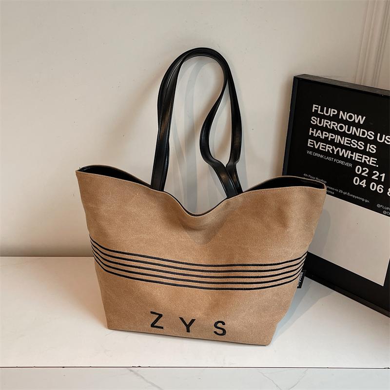 Canvas Bag Large Capacity Women's Shoulder Bag Commuter Tote Bag