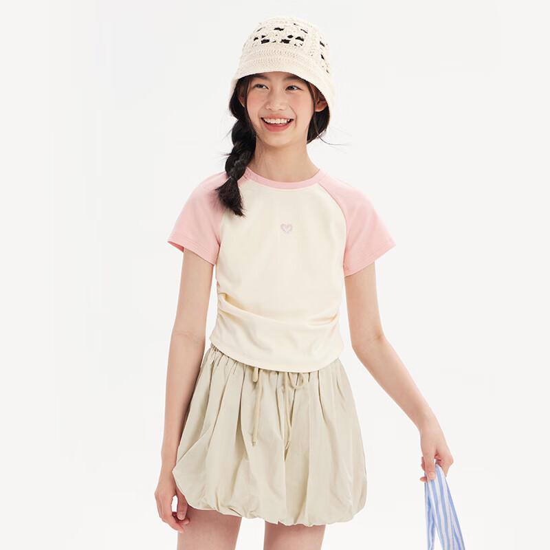 

KIYA Girls Round Neck Raglan Short Sleeve T-Shirt 150