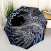 1pc Celtic Raven Automatic Umbrella - 8-Rib Foldable Design, Outdoor Adventures, and Family Celebrations yy250829070