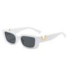 Retro Rectangle Sunglasses Women/Men Unisex with Fashion V-shaped Foots Outdoor Sunshade