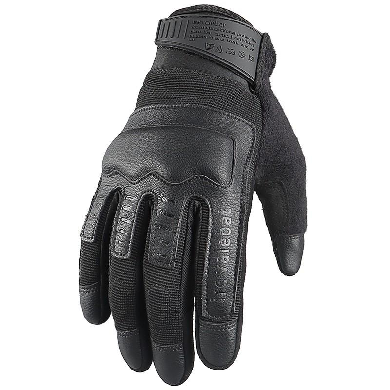 Mens Full Finger Tactical Gloves Cycling Fitness Outdoor Sports Breathable Knit Fabric Anti-Slip Touchscreen Compatible