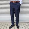 [PARIS 16e] Men's Slacks, Hemmed, Autumn/Winter, Warm Pants, Business, No Pleats, Slim Fit, Stretch, Navy, L 76