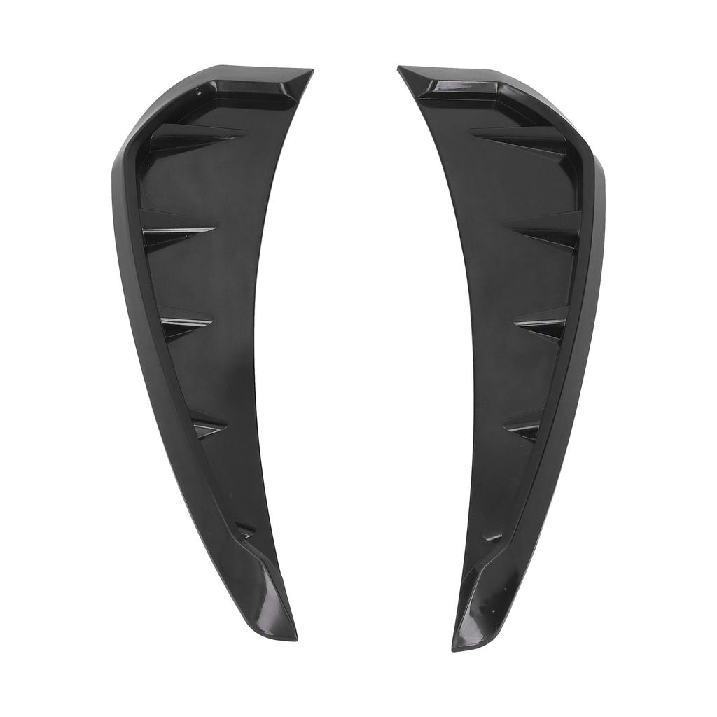 2PCS Coche Lado Aleta Barro Salida de Aire Molduras Cubiertas Izquierda Derecha Goma Negro Decoración Universal