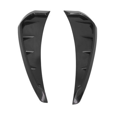 2PCS Acabamentos/Capas de Saída de Ar do Para-lama Lateral do Carro Esquerdo Direito Borracha Preto Decoração Universal