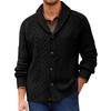 Men's V-Neck Knit Button-Front Cardigan Jacket