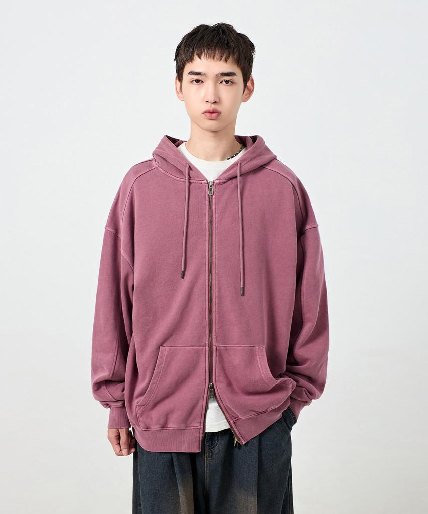 Dimitri Black Asi Four Seasons Essentials Zip-Up Hoodie_Dusty Pink
