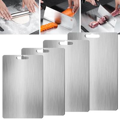 Stainless Steel Cutting Board for Kitchen Easy To Clean Lightweight Meat Fruits Vegetables Bread Cutting Board