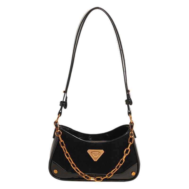 2025 autumn and winter new fashion retro matte shoulder bag women's niche high-end versatile underarm bag messenger bag