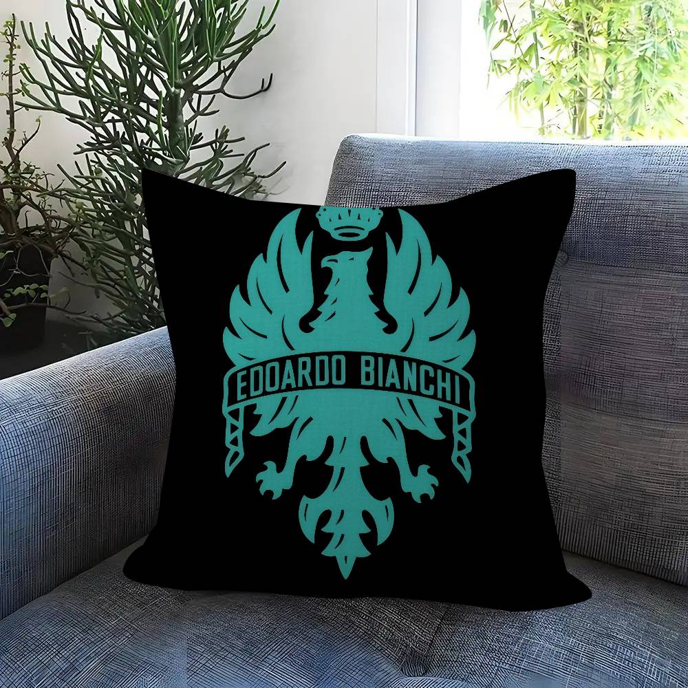 BBBianchiS Bike Logo   Cushion Cover Pillowcase Upholstery Sofa Throw Pillow Home Decor Pillowcas