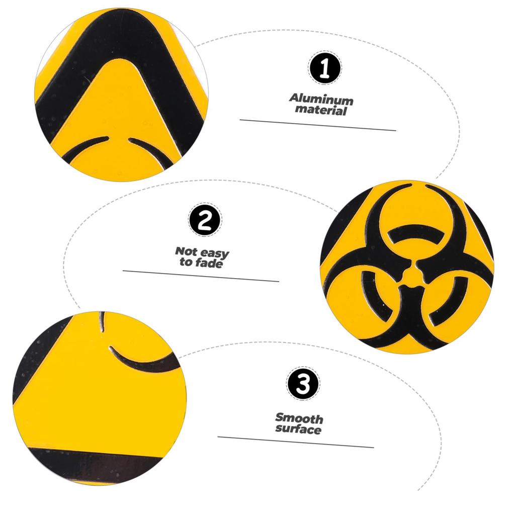 HONMEET 1 Piece Biohazard De Sticker Decorative Sticker Danger Design