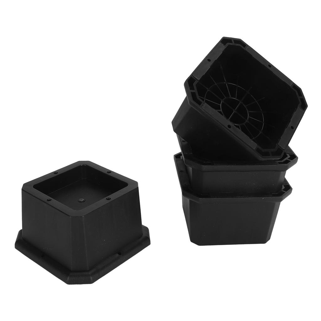 4PCS Bed Risers Rubber Heavy Duty Chair Leg Lifts Furniture Riser Blocks for Desk Cabinet Sofa Couch Tables Type B