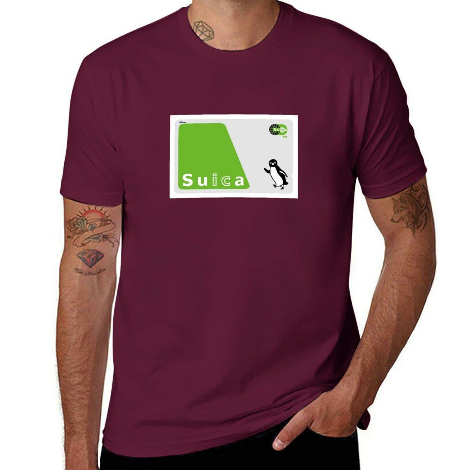 

Japanese Suica Smart Card Sticker Tshirt Blouse sweat blanks plus size tops men t shirts S