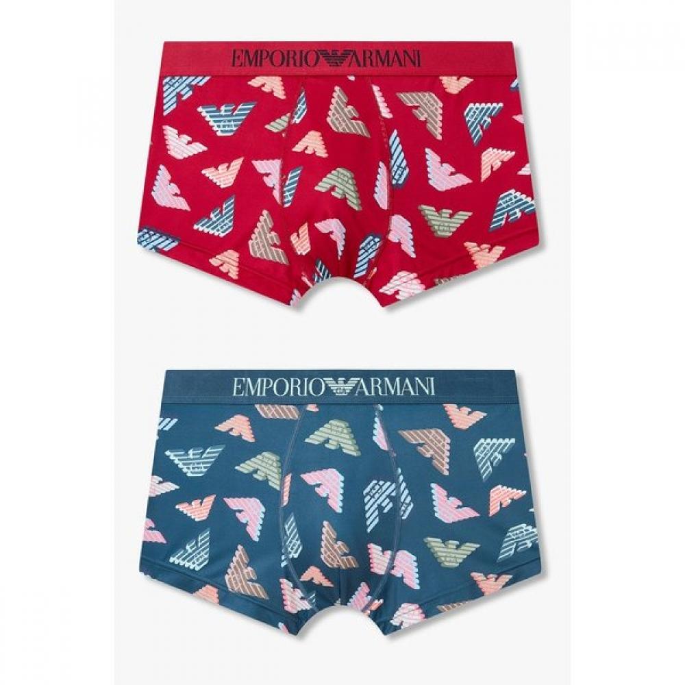 

Emporio Armani Men S 3d Logo Pattern Print drawerS Set Of 2 0816112037 081611 S(95)