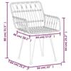 VidaXL 7-piece Garden Dining Set Woven Resin, Patio Set, Garden Bistro Set, Dining Set 3157849