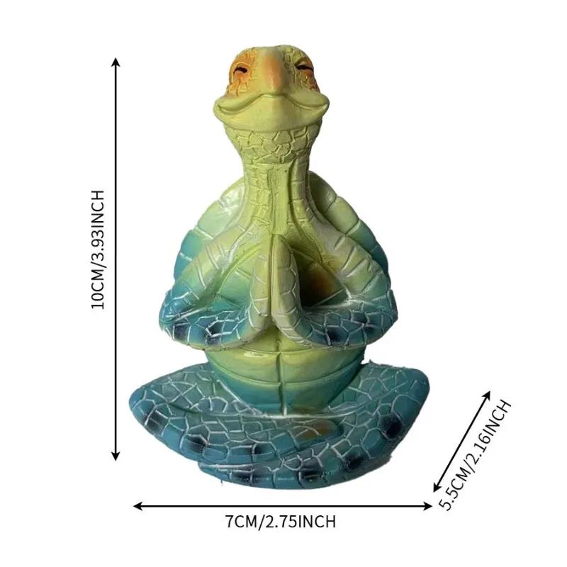 

1 шт. Статуэтка черепахи для йоги, медитации, сидения, животного, уличные изделия из смолы, аксессуары для домашнего декора