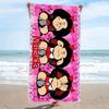 Mafalda Cartoon Print Beach Towel, Large Soft Quick Dry Towel for Beach Camping Swimming