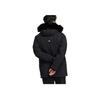 Adidas Fur Hood Down Packable Solid Color Logo Zip-Up Hooded Down Jacket Unisex Jackets Black HR5232