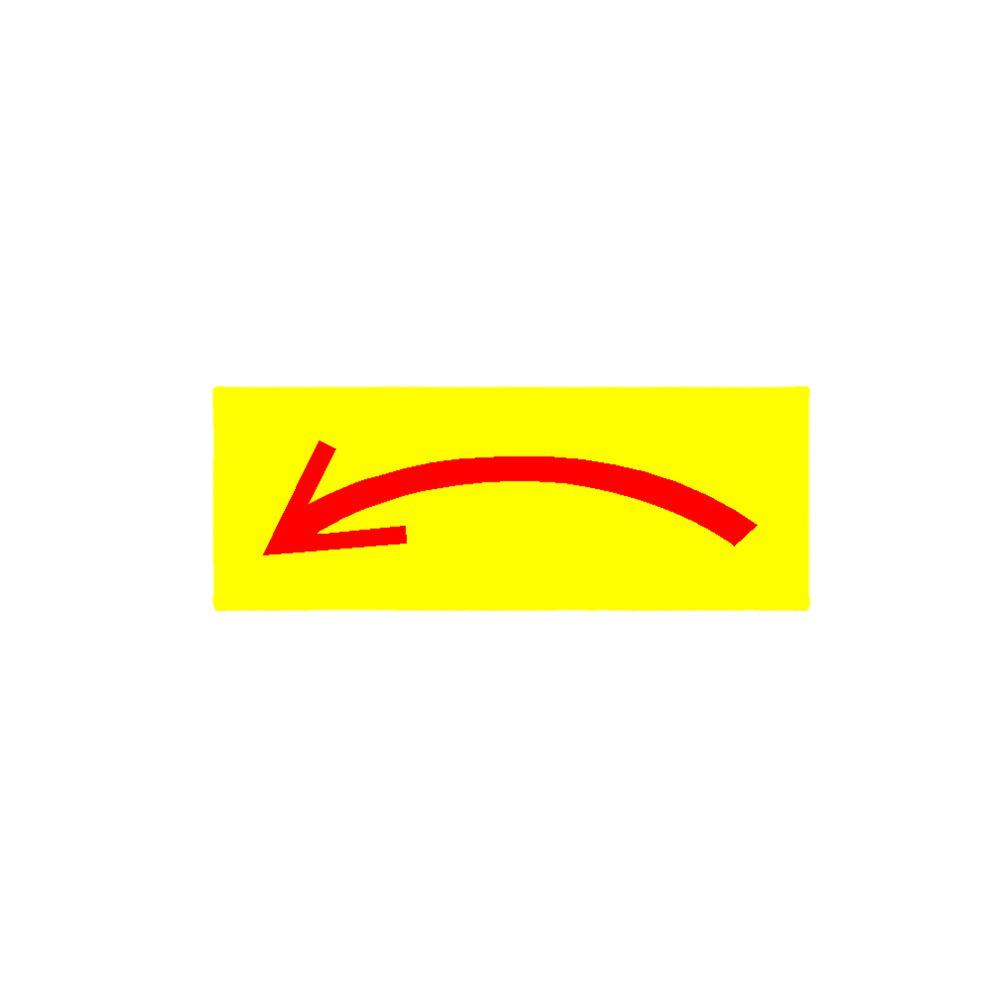 Waterproof Reversed Arrow Flow Direction Safety Sticker for Pipelines