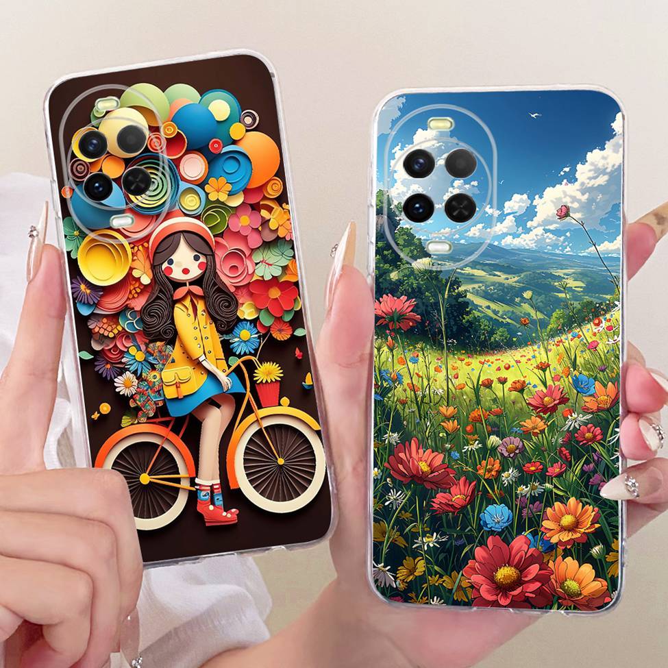 Transparent Case For Huawei Nova 15 Cover Cute Cat Fashion Butterfly Luxury Painted Casing For Huawei Nova15 PSN-AL00
