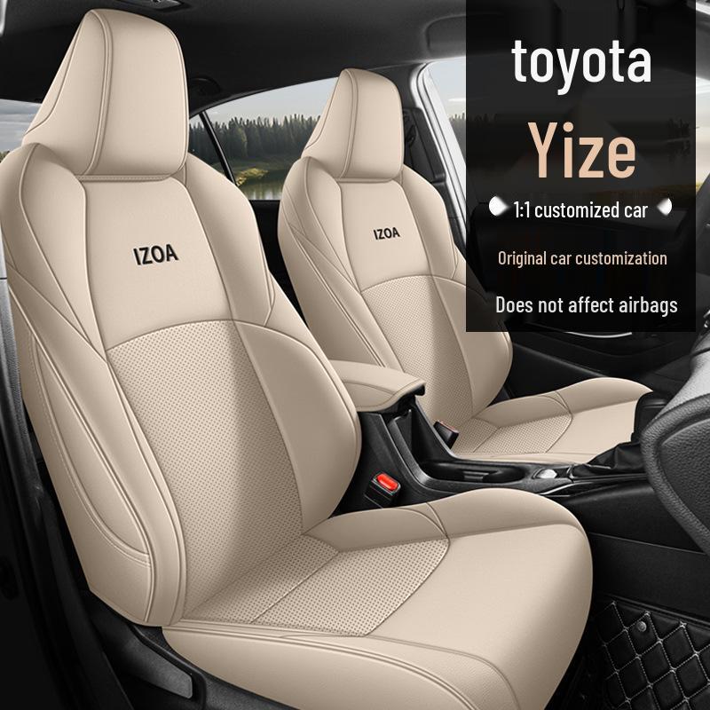 Toyota IZOA CHR Leather Car Seat Covers, Universal, All-Season, Fully Enclosed Cushions.