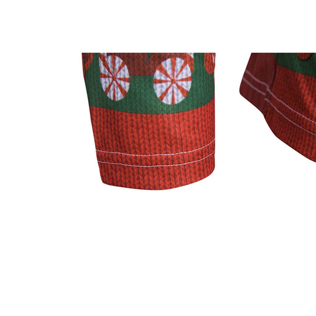 Men's Round Neck Slim Fit Long Sleeve Top Christmas Print T-shirt