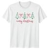 Merry Christmas Holiday Christmas Trees Bows Unisexs Unisexs Graphic Tee