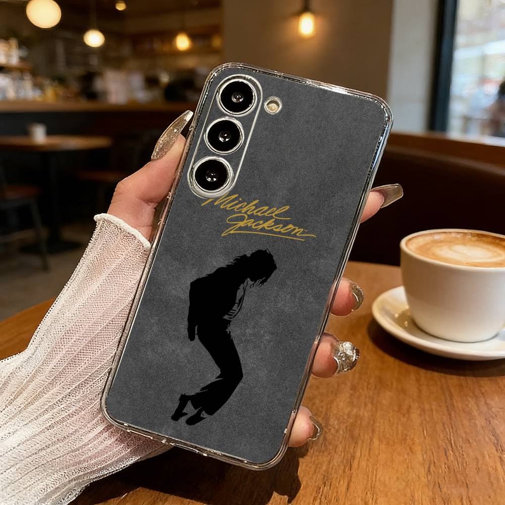 Κλασική Θήκη Κινητού Michael Jackson Legend Για Samsung Galaxy S24 S25 S23 S22 S21 Plus S24 S25 Διαφανής Θήκη Καλύμματος